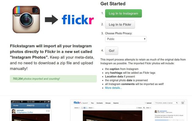 Flickstagram, respalda fácilmente tus fotos de Instagram en Flickr