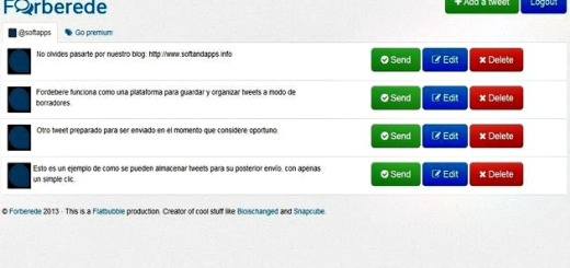 Forberede, sencilla plataforma web para gestión de tweets