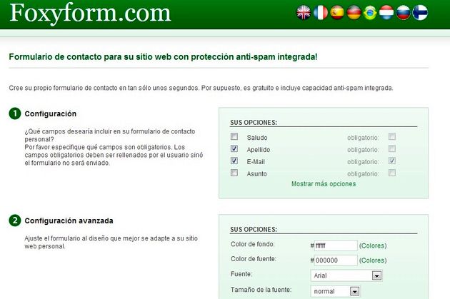 Foxyform, crea gratis formularios de contacto para tu blog o web
