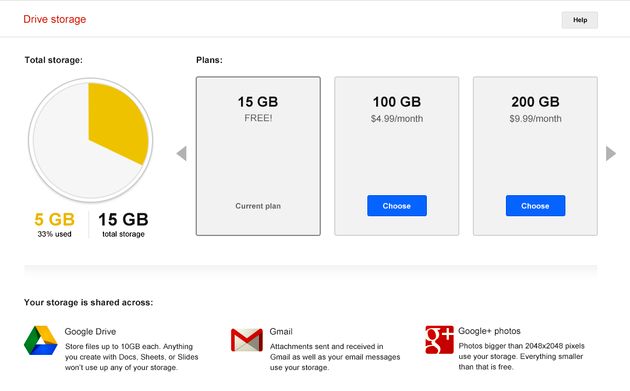 Google unifica en 15 Gb el espacio gratuito de sus servicios
