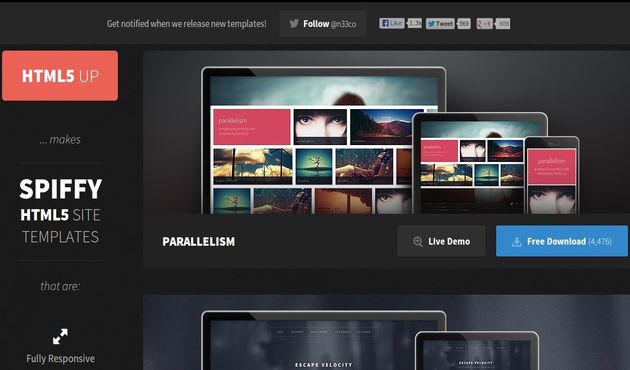 HTML5 Up: excelente colección de plantillas HTML5 gratuitas HTML5 Up: excelente colección de plantillas HTML5 gratuitas