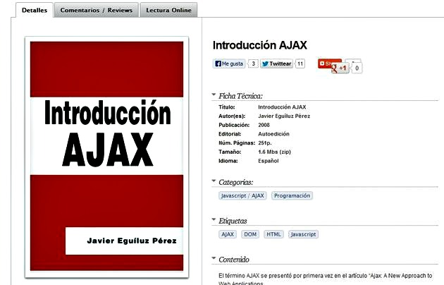 Introducción AJAX, ebook gratuito para el aprendizaje de AJAX