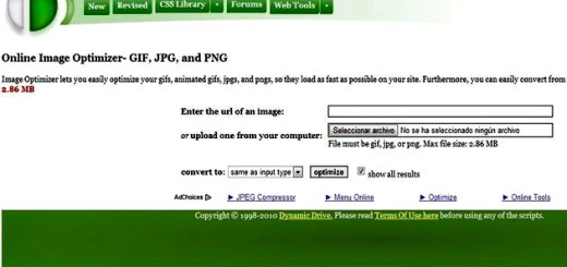 Online Image Optimizer: comprime y optimiza imágenes PNG, JPG y GIF
