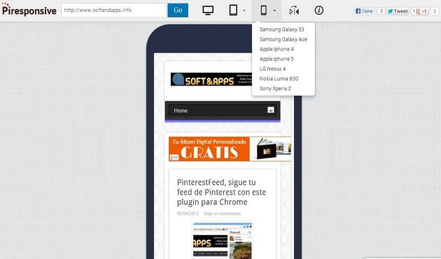 Piresponsive, observa como se muestra tu sitio en varios dispositivos