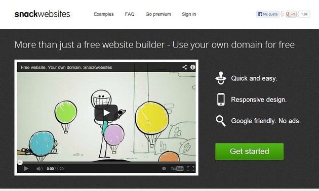 SnackWebsites, crear gratis tu sitio web sin tener que programar