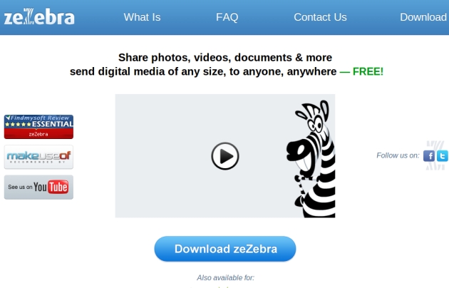 zeZebra, envía archivos sin ninguna limitación de tamaño