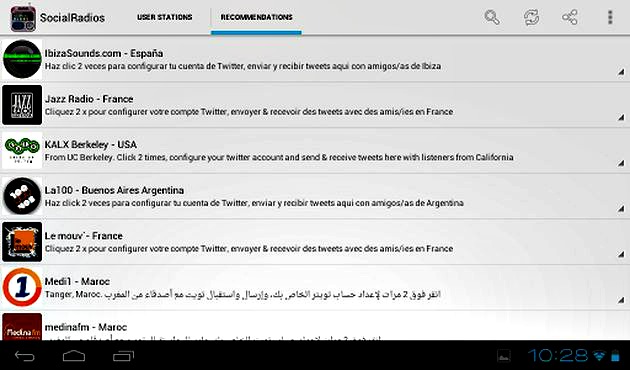SocialRadios, escucha tus emisoras favoritas y tuitea desde Android