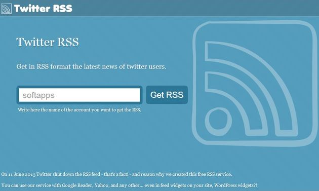 Twitter RSS, crea un feed con los tweets de cualquier cuenta de Twitter