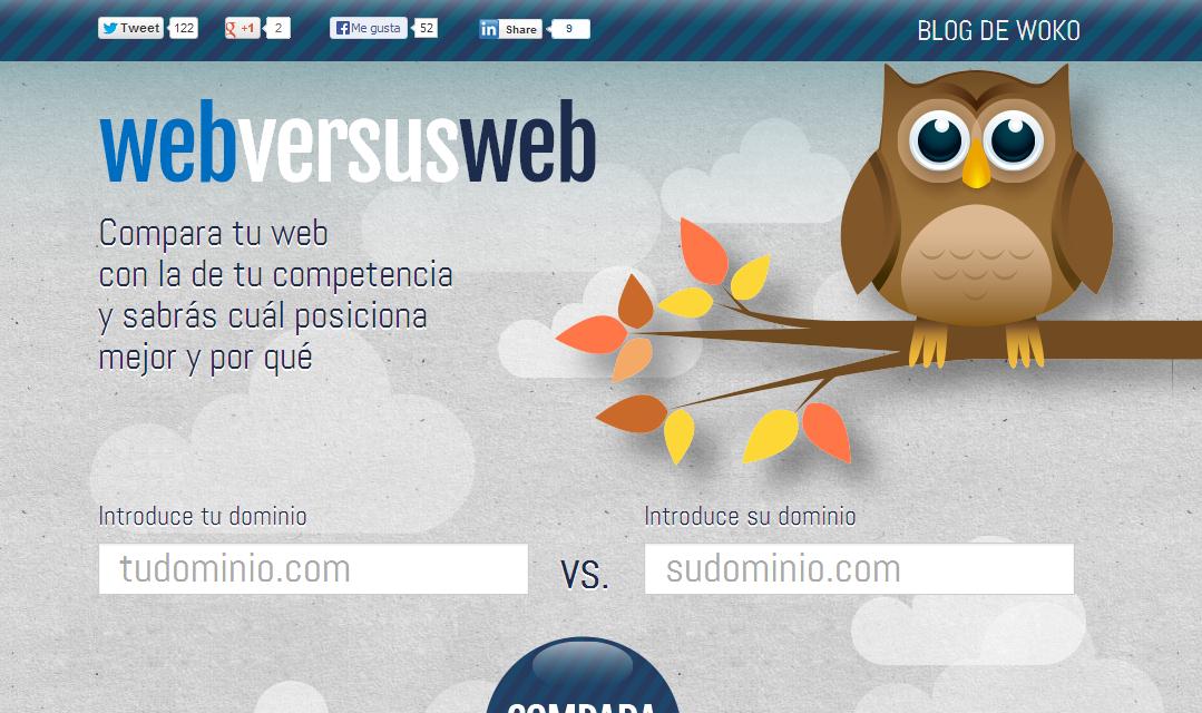 WebversusWeb, compara dos páginas para descubrir cuál posiciona mejor