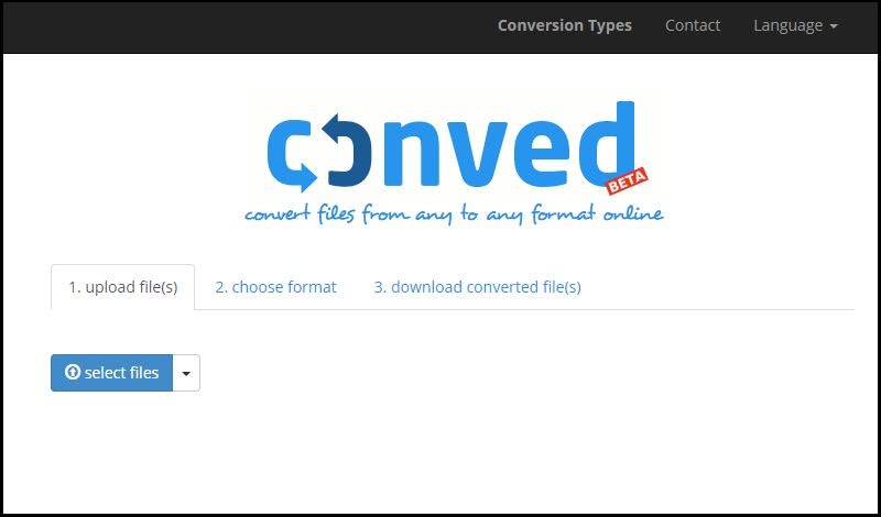 Conved: utilidad web para convertir lotes de archivos a otros formatos