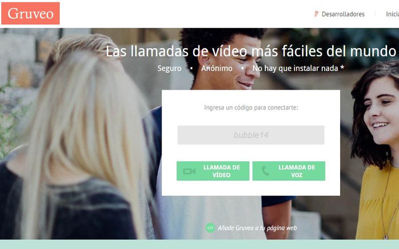 Gruveo: videollamadas y llamadas de voz gratuitas desde la web