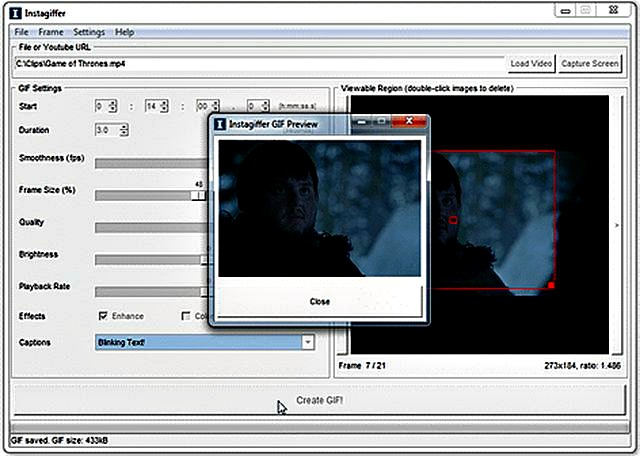 Instagiffer: crea gifs animados desde vídeos, screencasts o imágenes
