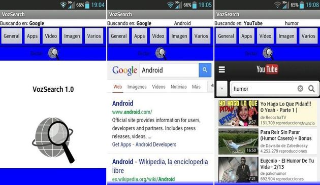 VozSearch, app Android con búsqueda por voz en 20 populares buscadores