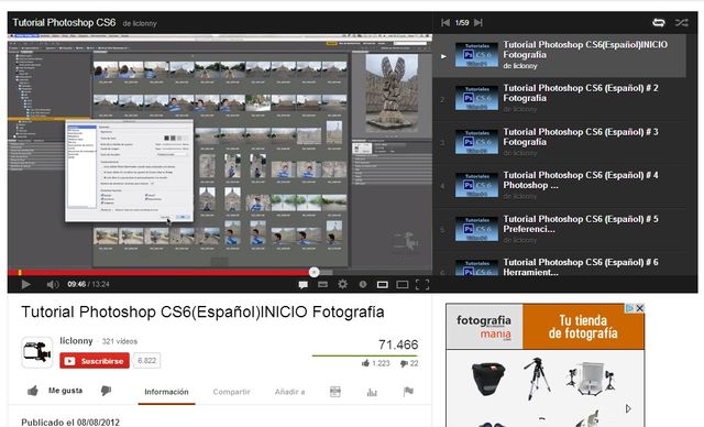 Un completo vídeo tutorial gratuito y en español de Photoshop CS6