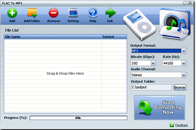 FLAC To MP3, un conversor de audio que soporta conversión por lotes