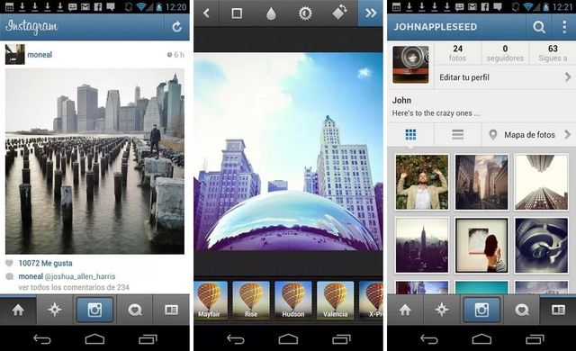 Actualización de Instagram para Android soporta vídeos pregrabados