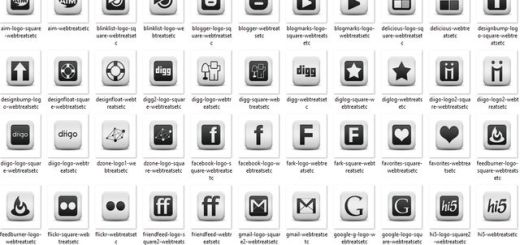Matte White Square Social Icons, set con 108 iconos sociales gratuitos