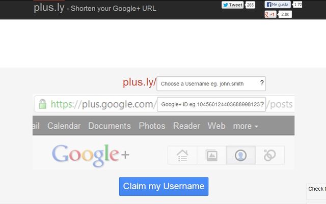 Plusly, práctico acortador de URL para los perfiles de Google+