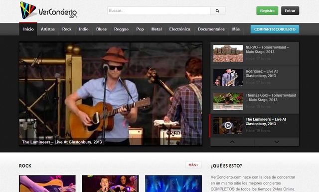 VerConcierto, los mejores conciertos en vídeos organizados por género