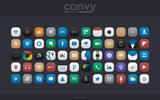 Convy Icons, excelente pack con 60 bonitos iconos variados y gratuitos