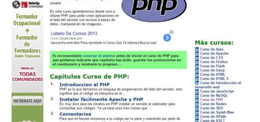 Curso gratuito o tutorial de PHP online y completamente en español
