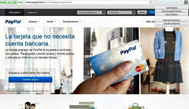 Incognito-Filter, asigna urls para abrir en modo incógnito en Chrome