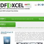 PDF to Excel, utilidad web para convertir documentos PDF a Excel