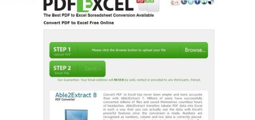 PDF to Excel, utilidad web para convertir documentos PDF a Excel