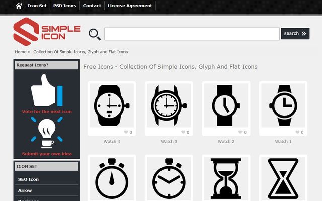 Simple Icon, un sitio con cientos de iconos gratis para descargar