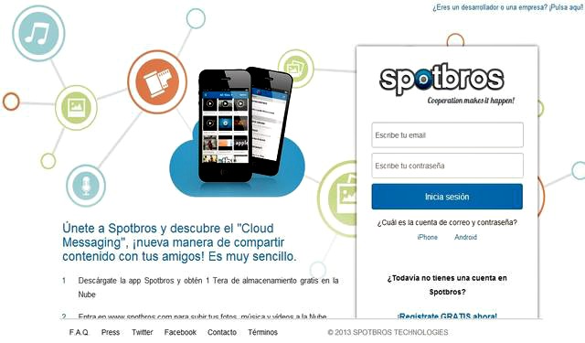 Spotbros, mensajería móvil ahora acompañada de 1 Tb de almacenamiento