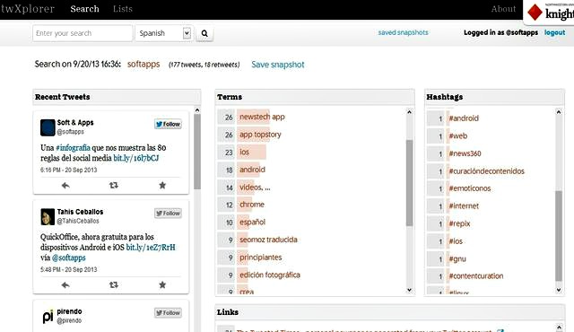 twXplorer, amplia tus búsquedas en Twitter con esta utilidad web