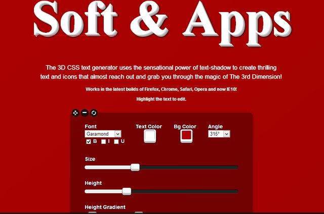 3D CSS Text Generator, genera cualquier texto en 3D con CSS