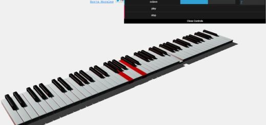 3D Piano Player, piano WebGL interactivo para tocar desde tu navegador