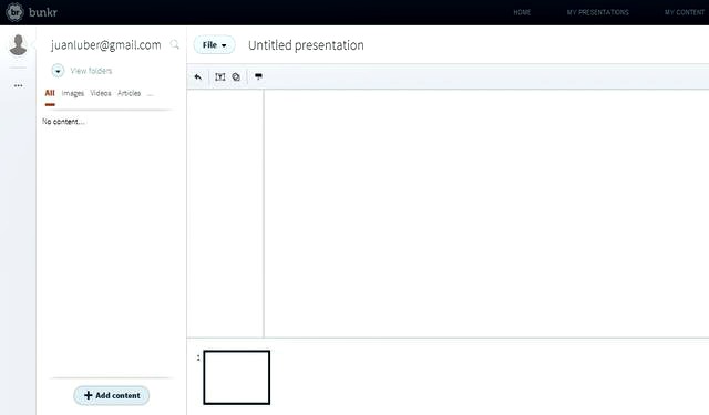 Bunkr, herramienta online para crear presentaciones profesionales
