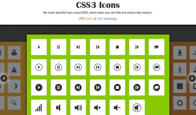 CSS3 Icons, más de 200 iconos CSS3 para insertar en tus proyectos