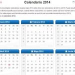 Un práctico Calendario 2014 para descargar e imprimir