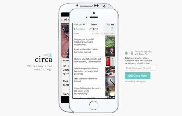 Circa, app móvil para leer pequeñas píldoras de noticias de interés