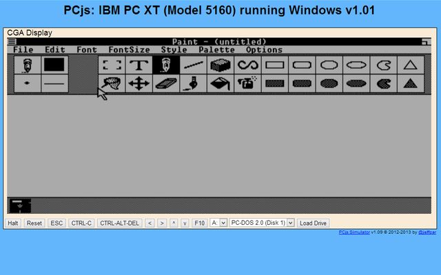 Un emulador web para rememorar el antiguo Windows 1.01