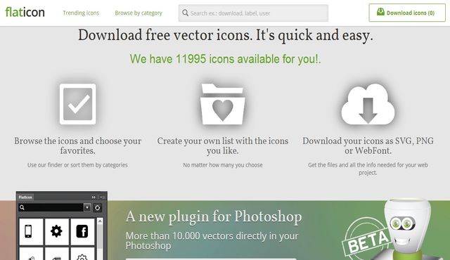 Flaticon, buscador de iconos gratis con miles de gráficos disponibles