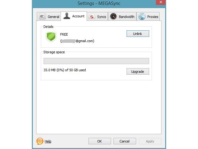 MEGASync, cliente oficial de MEGA para el sistema Windows
