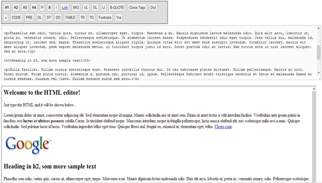 Online HTML Editor, un editor de código HTML online y gratuito