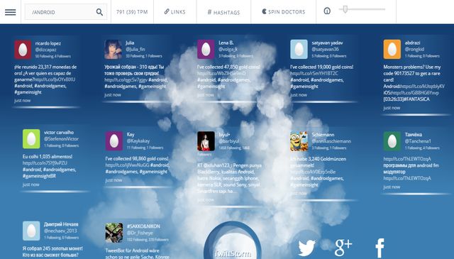 TwittStorm, excelente plataforma para monitorizar tweets a tiempo real