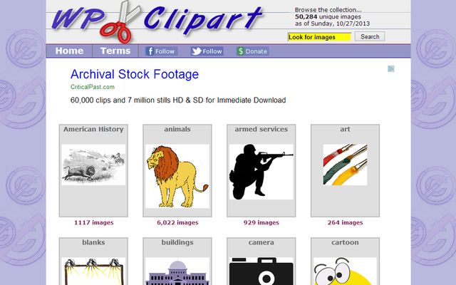 Wpclipart, más de 50000 cliparts de dominio público para descargar