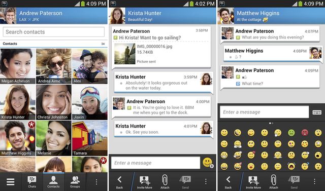 BBM, el cliente de mensajería de BlackBerry para tu Android