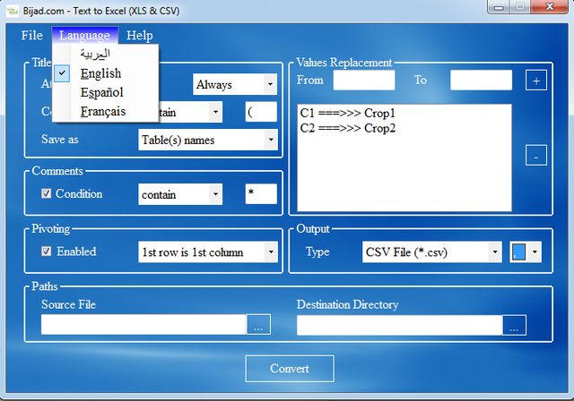 Bijad, software gratis que convierte TXT Excel