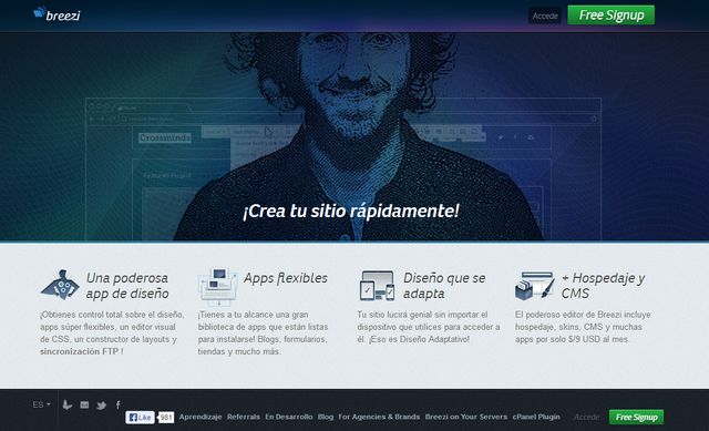 Breezi, crea un sitio profesional sin necesidad de escribir código