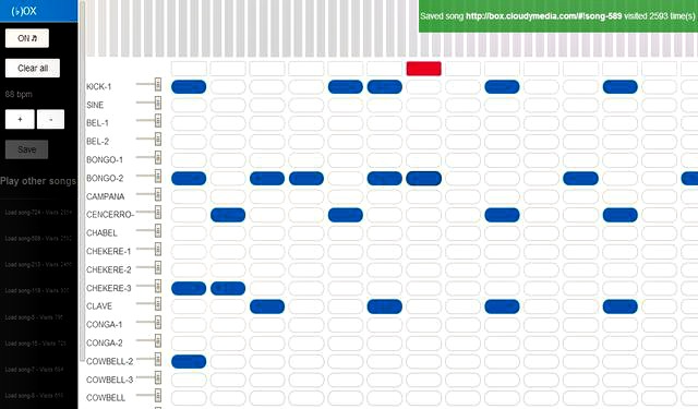 Caja de ritmos en HTML5 para componer y compartir melodías