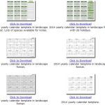 Calendarios 2014 en formato mensual o anual para descarga e impresión