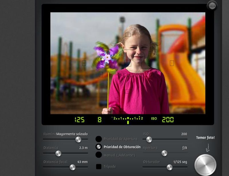 CameraSim: simulador online para practicar fotografía