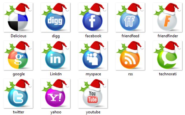 Cuatro packs de iconos gratuitos con motivos navideños